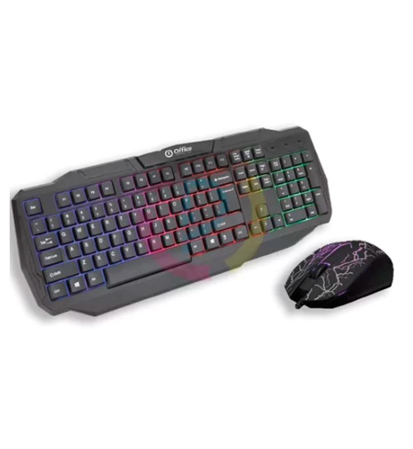 TECLADO + MOUSE GAMER OFF-KM301G RETROILUMINADO OFFICE