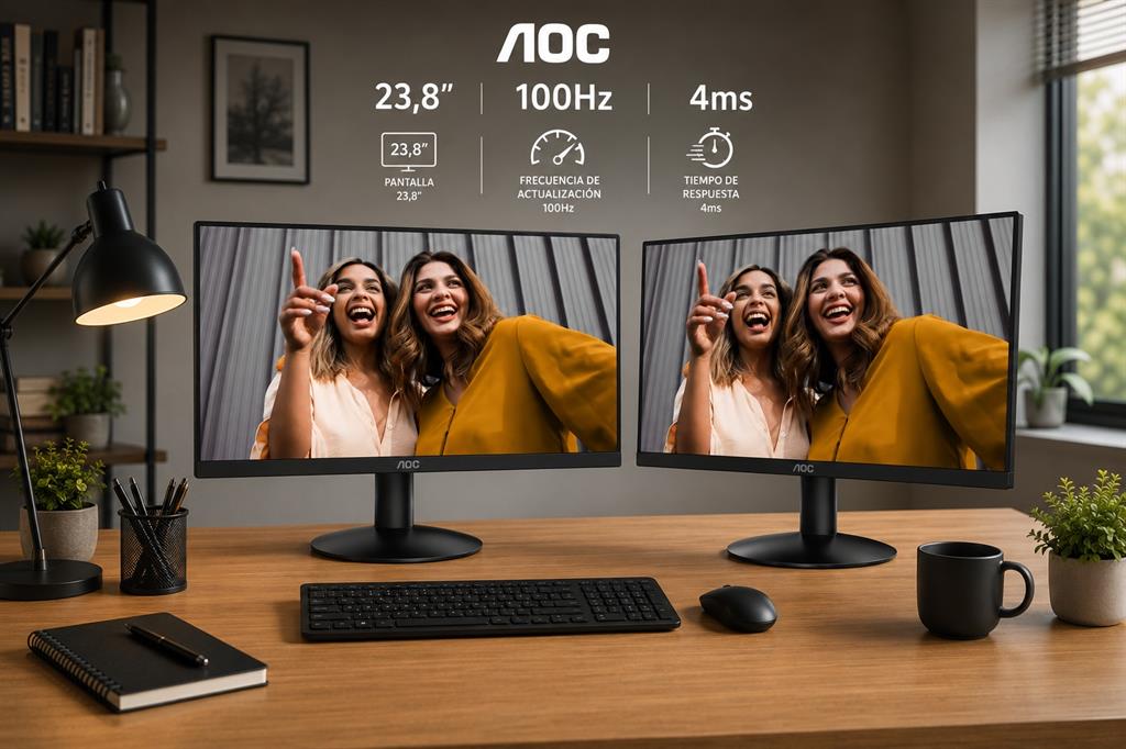 MONITOR AOC 24B30H2 23,8" IPS FHD 100HZ 4MS - FICHA USA