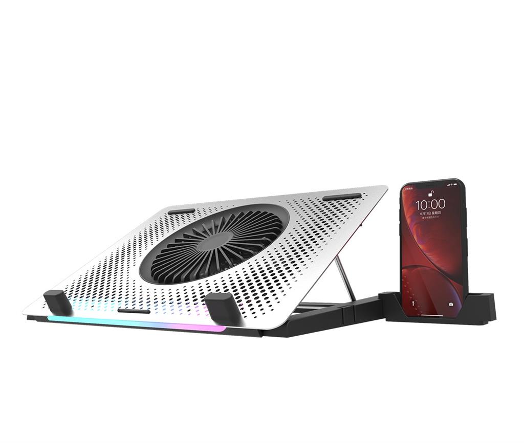 BASE PARA NOTEBOOK DARKFLASH G200 PLUS RGB PLATA