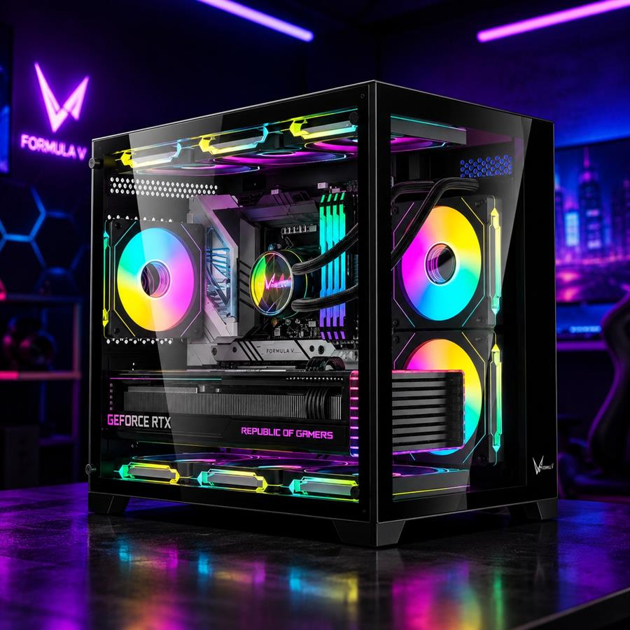 GABINETE GAMER  CRYSTAL Z5 BLACK