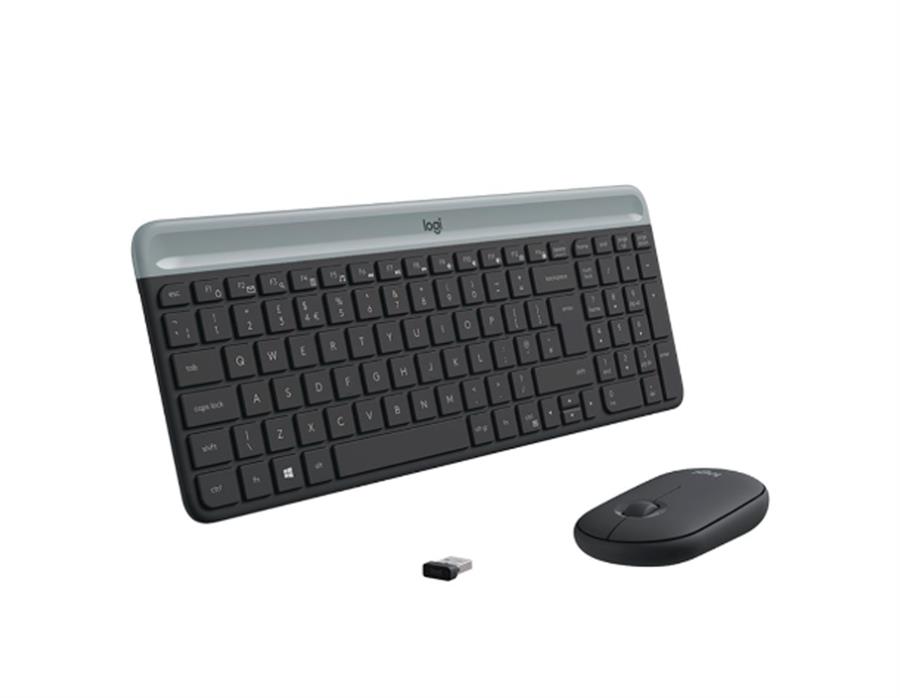 COMBO TECLADO Y MOUSE LOGITECH MK470 GRAPHITE WIRELESS