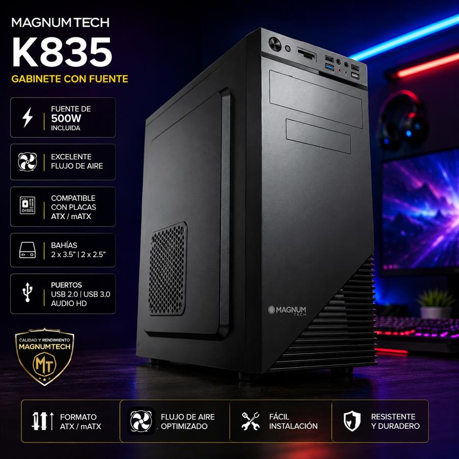 K835 GABINETE CON FUENTE