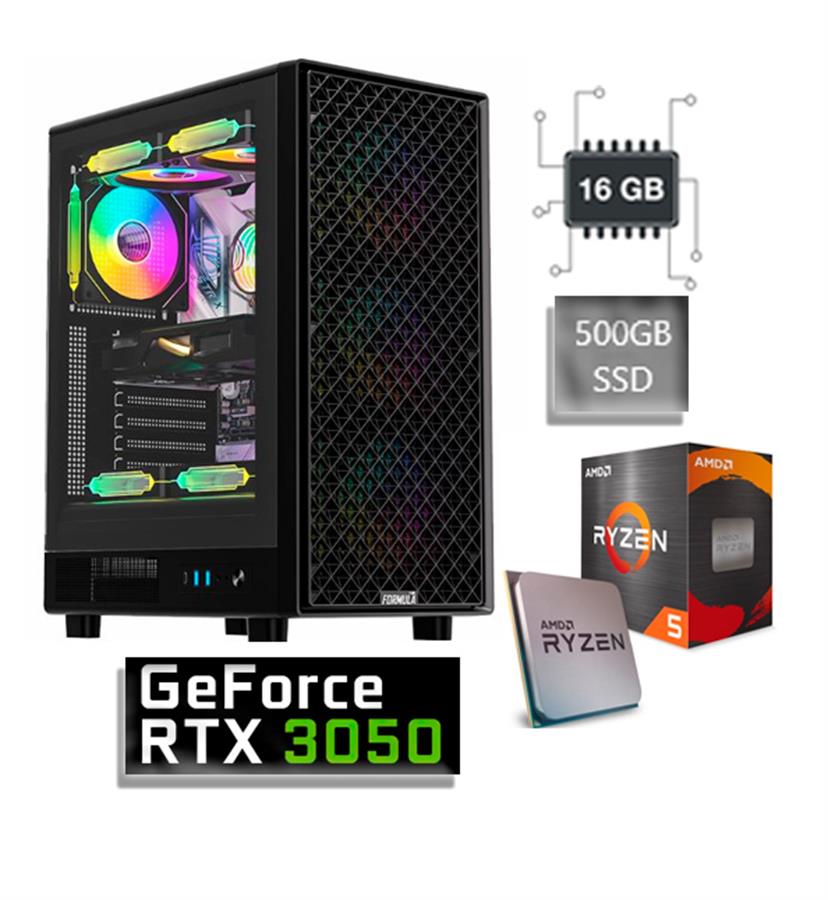 PC ARMADA GAMER RYZEN 5-4500 16GB RAM  500GB SSD RTX3050 6GB
