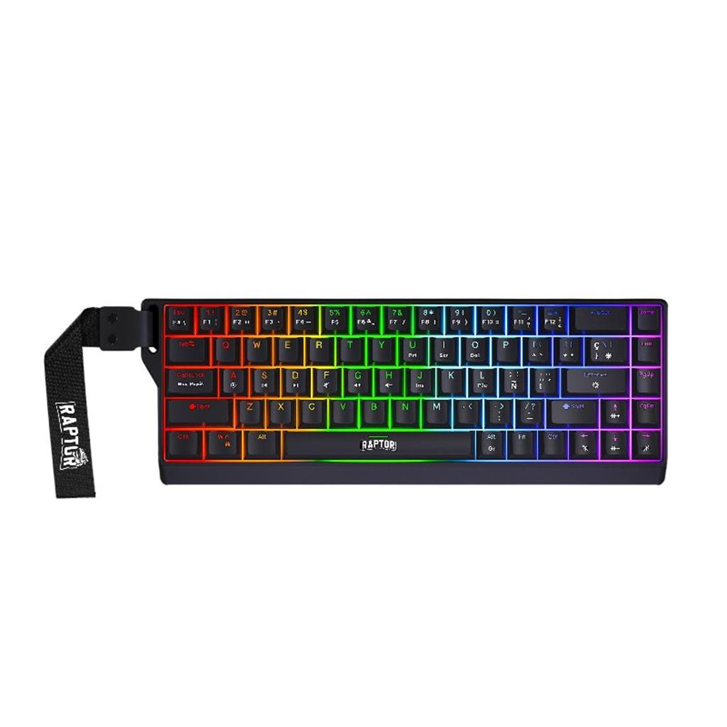TECLADO GAMER RAPTOR FIRECLAW M68 MAGNETICO RGB SW. RED OUTEMU