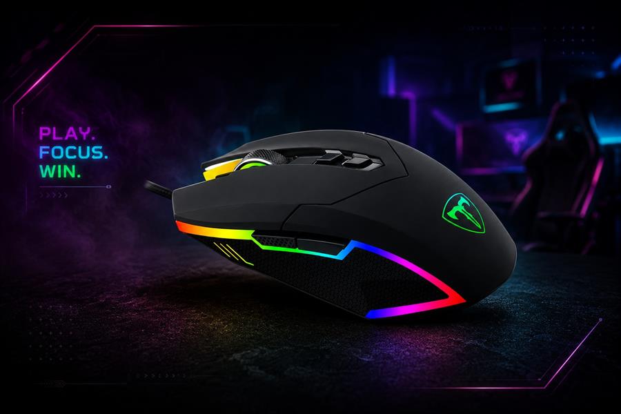 LIEUTENANT MOUSE GAMER CON CABLE T-TGM301 RGB