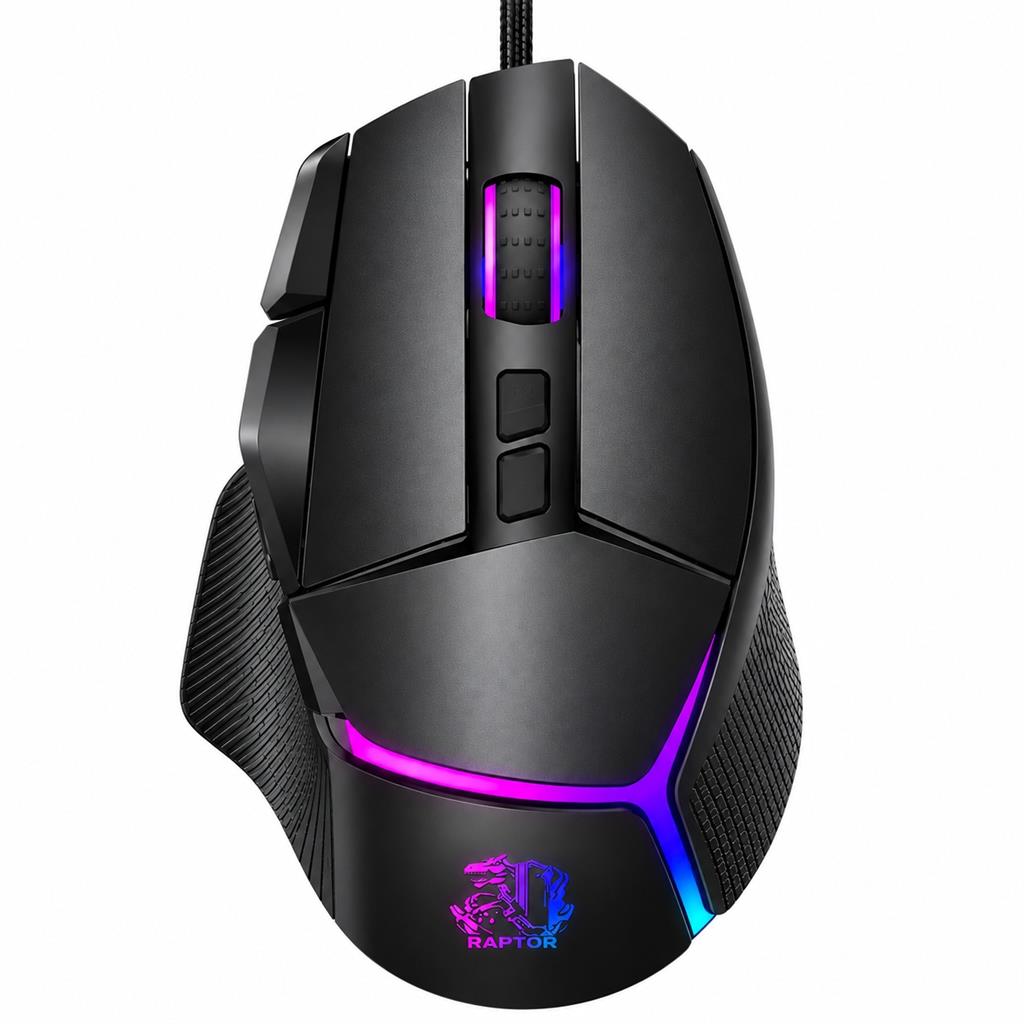 MOUSE GAMER STORM GRIP RETROILUMINADO - 9 BOTONES BLACK