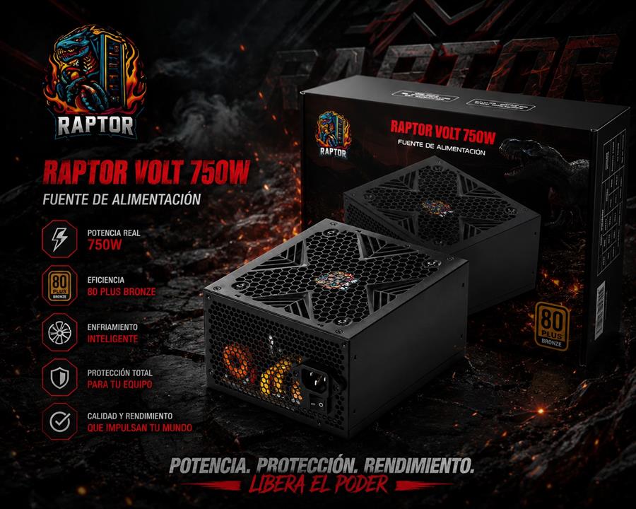 FUENTE VOLT 750W 80 PLUS BRONZE