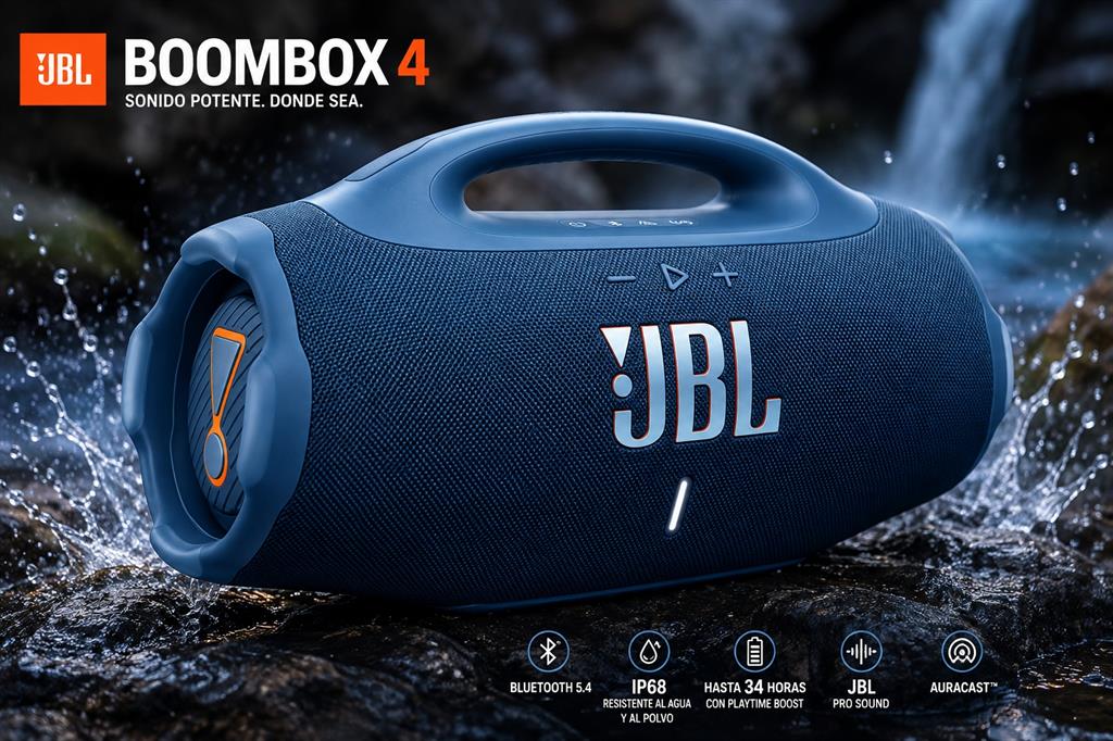 PARLANTE JBL BOOMBOX 4 BT 5.4 IP68 AZUL