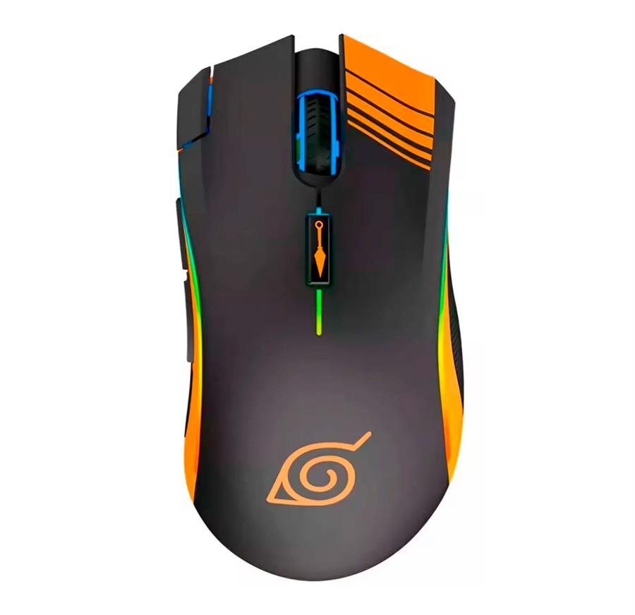 MOUSE GAMER LEAF NARUTO  NEGRO RGB INALAMBRICO