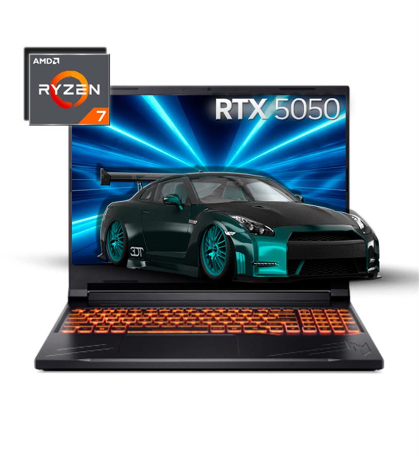 NITRO V  16" AMD RYZEN 7-260  16GB RAM 512GB SSD NVIDIA RTX 5050 8GB 16" WUXGA