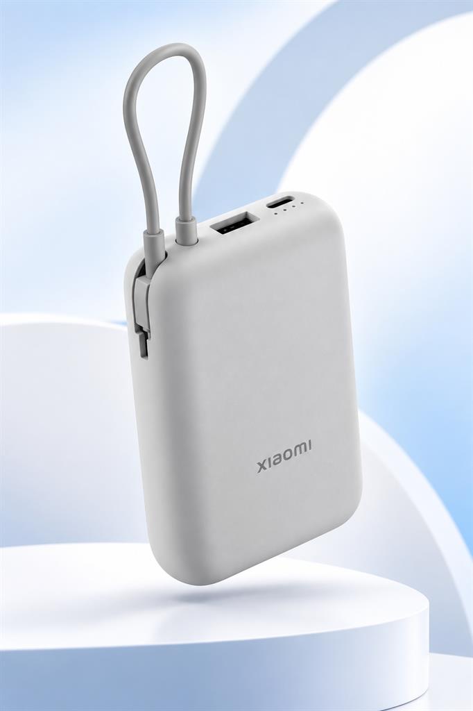 CARGADOR PORTATIL XIAOMI 20.000 MAH 22.5W GRIS CLARO