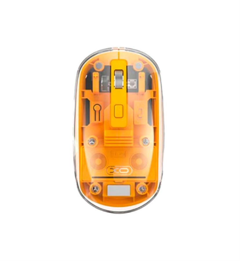 XO-M12 MOUSE INALAMBRICO BLUETOOTH RECARGABLE AMARILLO TRANSPARENTE