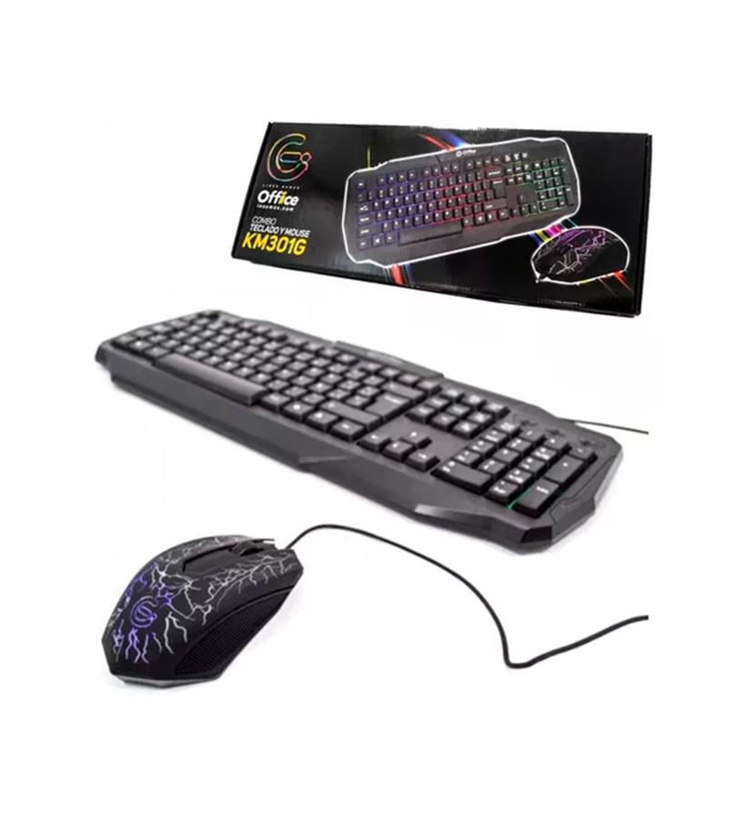 TECLADO + MOUSE GAMER OFF-KM301G RETROILUMINADO OFFICE