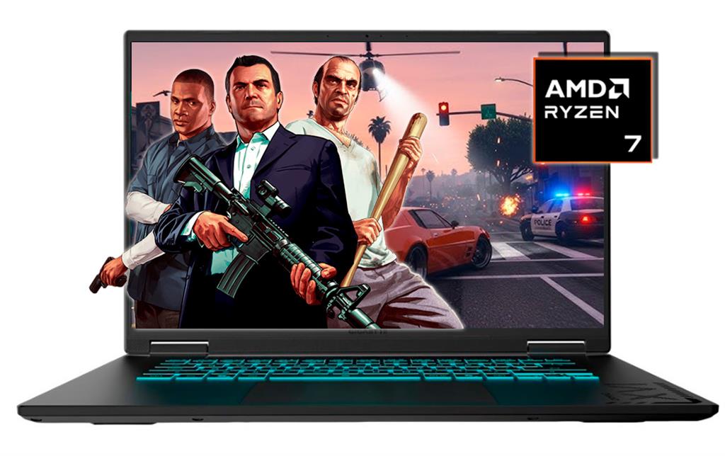 NOTEBOOK GIGABYTE A16 AMD RYZEN™ 7 260 16GB 1TB SSD NVIDIA® RTX 5060 8GB 16" WUXGA 165HZ