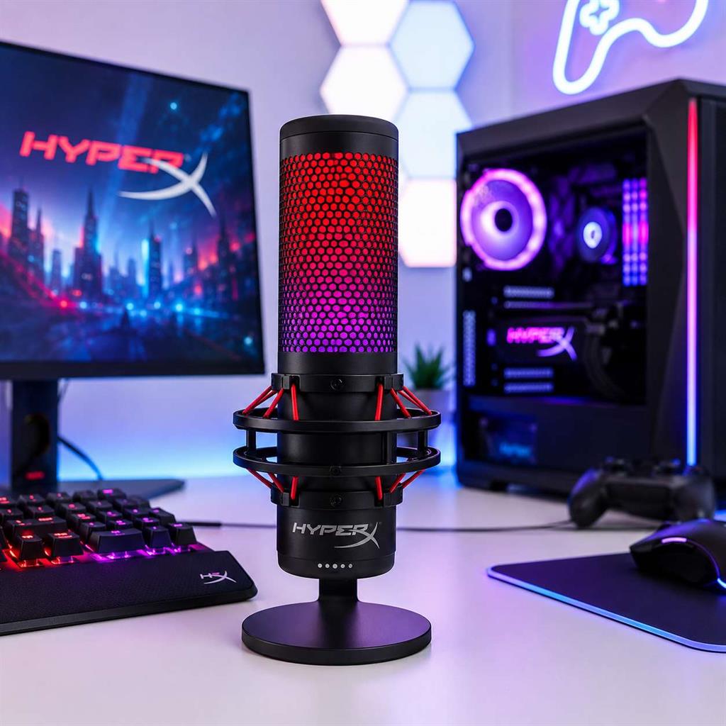MICROFONO GAMER  HYPERX QUADCAST 2  NEGRO
