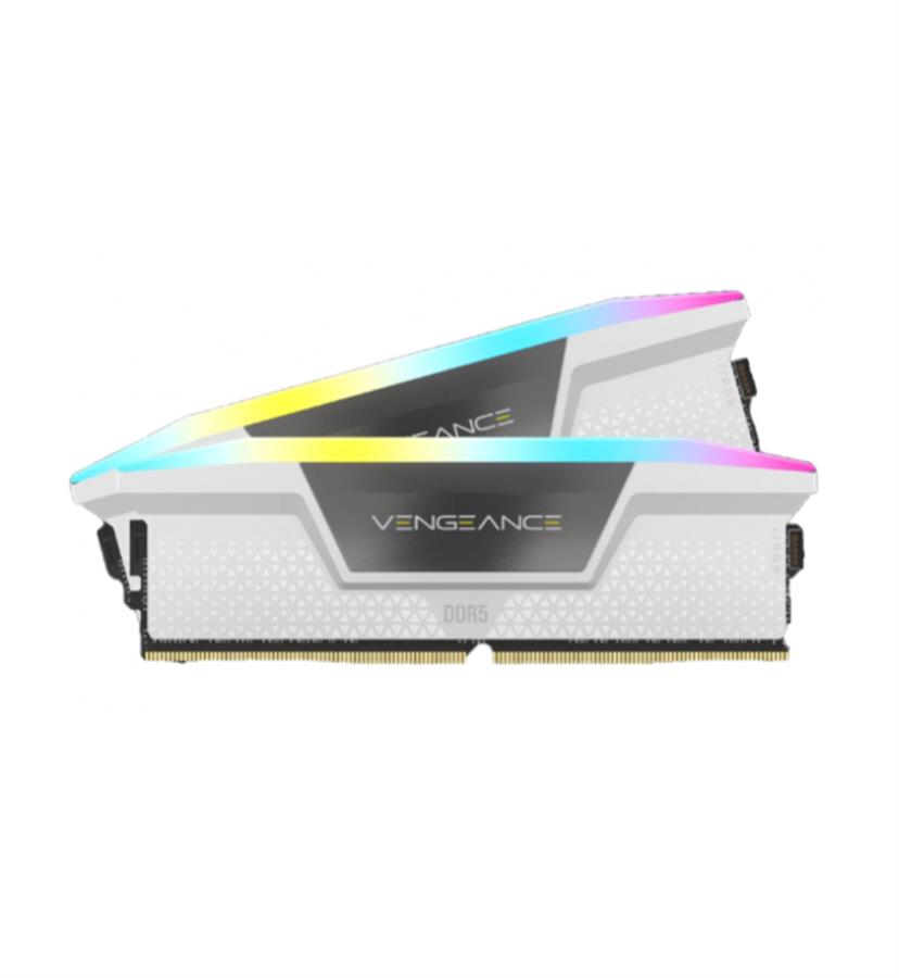 MEMORIA RAM DDR5 CORSAIR 32GB (2X16) 5200 Mhz Vengeance RGB White CL40 (4670)