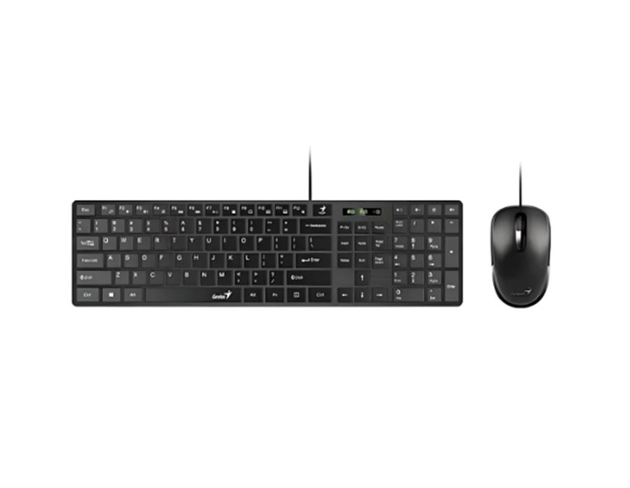 Combo Genius Slimstar C126 Teclado y Mouse Multimedia USB Negro