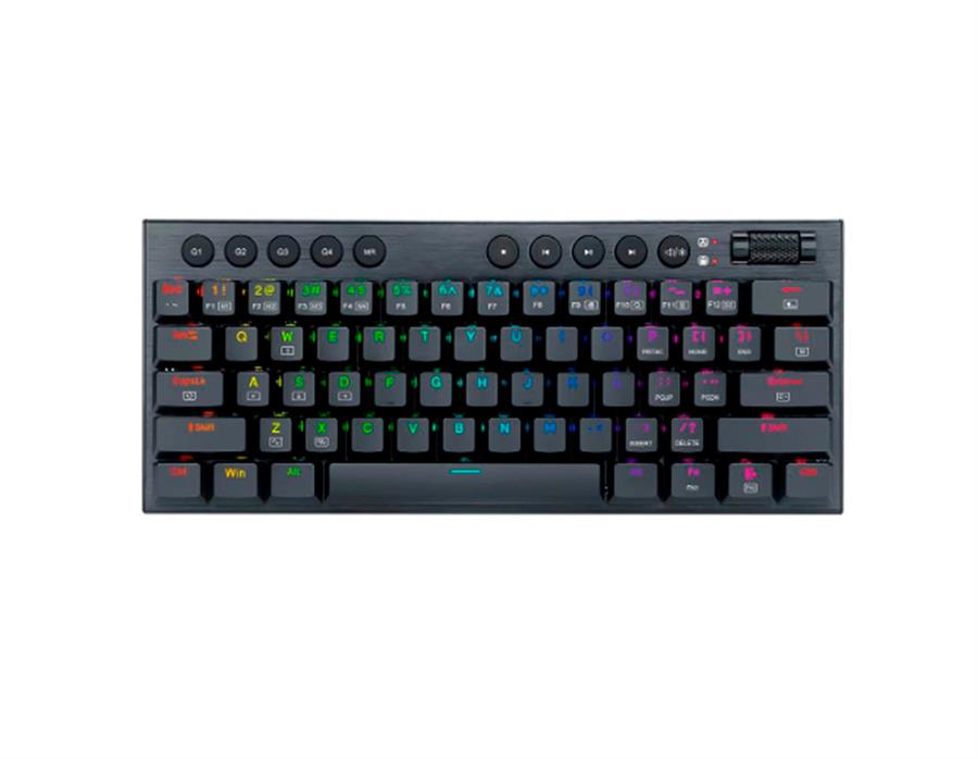 TECLADO REDRAGON HORUS MINI NEGRO INGLES K632-RGB SW. ROJO