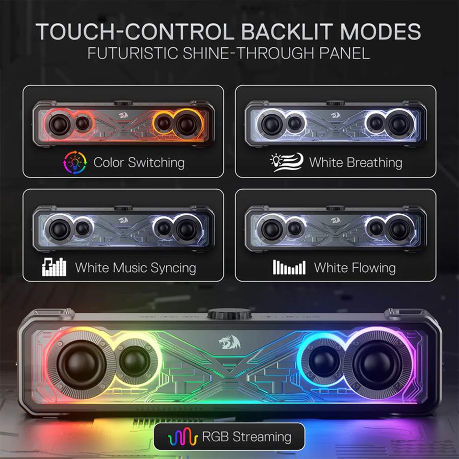 SURGE GS817 PARLANTE  RGB BLUETOOTH 3.5MM - NEGRO