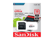 MICRO SD 16 GB SANDISK CLASE 10 80MB/S